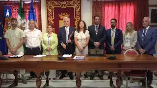Presentación del acuerdo de gobernabilidad en el Ayuntamiento de Chipiona