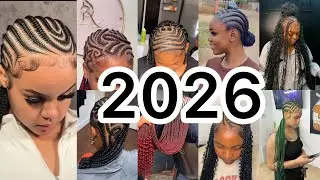 BEAUTIFUL CORNROWS BRAIDS HAIRSTYLES/GHANA WEAVING HAIRSTYLES/2026 TRENDY BRAID HAIRSTYLES #viral