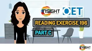 Упражнение по чтению 196 | Как решить задачу части C | Чтение OET | Insight | Insight Learning