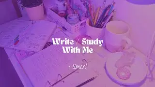 Write a novel with me | Author Accountability | 25/5 Pomodoro writing and study with me session