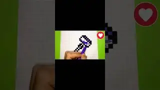 How to Draw a Hammer from Minecraft using Cells &hearts; Pixel Art ST #draw #hammer #minecraft #pixel #art