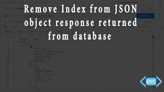 Remove Index from JSON object response returned from database