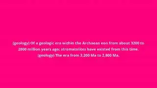 what is the meaning of Mesoarchean