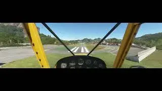 FS2020: Landing Zlin Savage Cub at St. Barts TFFJ