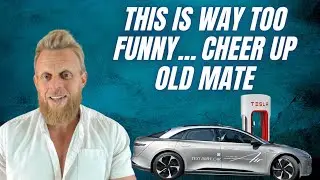 Fred says Tesla fans angry by Lucid advertising at Tesla chargers