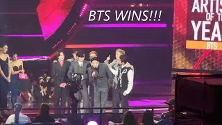 BTS wins Artist of the Year @2021 AMAs (fancam)