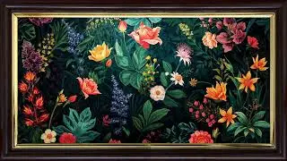 Botanical Dream / 4K TV Frame Art with Calming Jungle Ocean Sounds