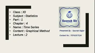 Std.:12th Statistics  Chapter-4  Time Series |Graphical Method