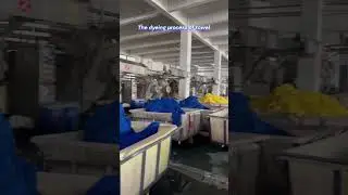 Dying process of the towel-How Towels Get Their Vibrant Colors!#customtowel #towelmanufacturer
