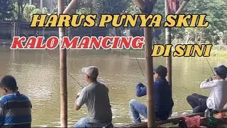 Kalo mancing di sini harus punya skil yang mumpuni⁉️ikannya besar besar dan empangnya luas