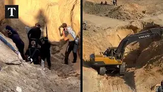 Hamas Members Search For Israeli Hostages' Bodies