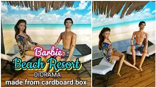 DIY Barbie Beach with Swimming Pool Diorama | Miniature Beach Scene for Dolls