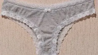 Tanga con encaje f&aacute;cil  MOLDE .