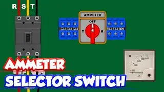 Pasang AMPERE METER SELECTOR SWITCH 3 PHASE | AMMETER BOX PANEL LISTRIK
