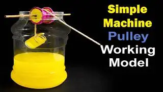 simple machine pulley working model - Science Project | DIY | howtofunda