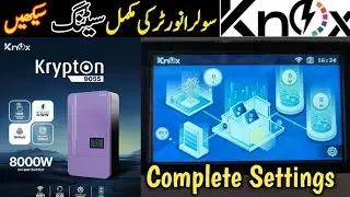 Knox PV 9055 Hybrid Solar Inverter Complete Settings | Knox Solar Inverter Parameters Setting #knox