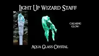 Light Up Aqua Glass Crystal Wizard Staff  12/27/25