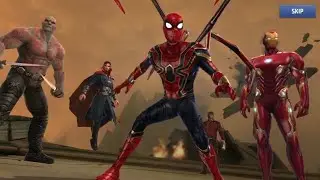 Avengers: Infinity War - Spider-man, Ironman, Doctor Strange vs Thanos (Marvel Future Fight)