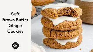 Soft Brown Butter Ginger Cookies with Lovely Lemon Icing