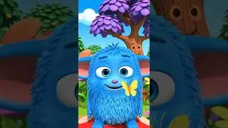 Cute Blue Cartoon Animal | Magical Forest Story for KidsAdorable Blue Creature in a Fairy Forest 🌈 K