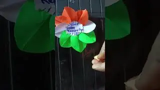 How to make a tiranga badge with paper craft//paper Heart ❤️ craft 