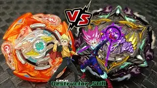 Glide Ragnaruk Wheel Revolve 1S VS Lucifer The End Kou Drift - Beyblade Burst Sparking