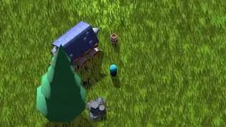 3D Pixel Art Game - Animated Grass Field