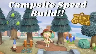 Campsite forestcore speedbuild!! ACNH inspiration 🌲