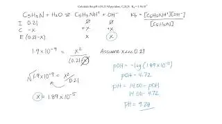pH of a Weak Base