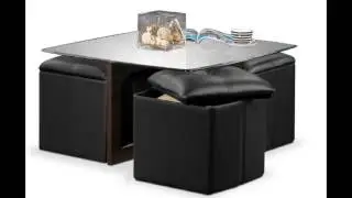 coffee table with ottomans underneath