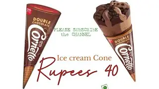 #unboxing Kwality Walls DOUBLE CHOCOLATE Ice Cream CONE | Rs 40 | FREE DELIVERY Rs 100 Big Basket