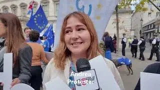 Anti-Brexit protesters rally in London for UK's return to EU