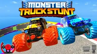 Monster Truck Stunt - Impossible Level Win || Truck stunt mega Ramp || Gameplay Game