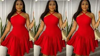 How to Cut and draft Halter neck Dress with Lower Hip gathers. Gathers Gown