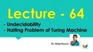 Undecidability | Halting Problem of Turing Machine | Halting Problem | Halting Theorem | Lecture-64