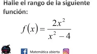 RANGO de una función de FORMA ANALITICA / Ejercicio N° 1 / (Nivel: Medio)