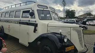Przedwojenny zabytkowy autobus KRUPP LD2,5H z 1938 roku. Przejazd po Tczewie
