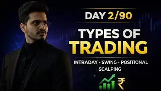 Day 2/90: Types of Trading | Intraday Swing Positional Scalping (Hindi)