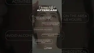 Dermal Filler Aftercare 💉✨ Just got fillers? Follow these tips to ensure the best results! 1️⃣ Skip