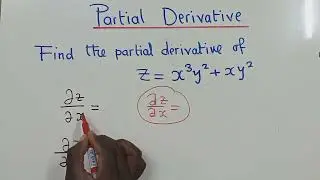 Partial derivative in calculus-Example 1