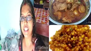 ||OMG unexpected gift ||Cooking garlic chicken/Sweet boondi ||by disscussing with munmun