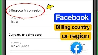 What is Billing Country and Region on Facebook?