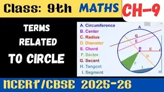 Terms Related to Circle &ndash; Class 9 Maths Ch-9 | NCERT / CBSE 2025&ndash;26 | Full Explanation with Diagram