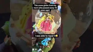 @midwestsnowgloberepair helped me learn how to repair it. #diyrepair #snowglobes #disney #princess