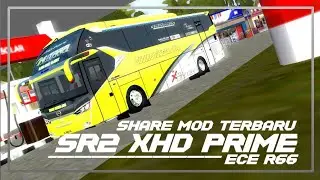 Mod bussid terbaru sr2 xhd prime ECE R66 Hino rk.8 air suspensi!