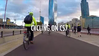Riding on the Cycling Superhighway CS6