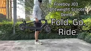 Lightweight Commuter E-Scooter | Freeboy J03 Fold & Ride Test #electricscooter
