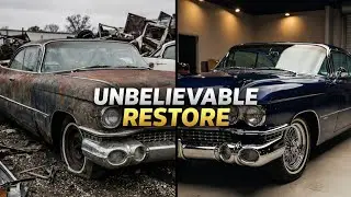 ASMR Car Restoration | 1959 Cadillac Coupe DeVille | Full Chrome Restore