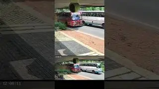 Near miss Collison of 3 buses in kerala#Extreme driving#KSRTC#trending#accidents#sana bus#shorts