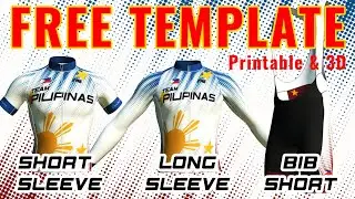 FREE Cycling Jersey Design Team Pilipinas concept Printable Set up files and 3D mockup.